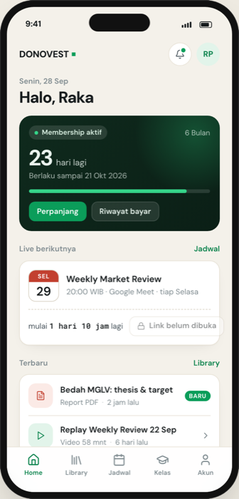 Home member di HP